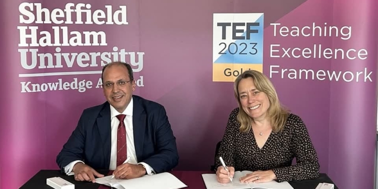 الجامعة البريطانية في مصر توقع بروتوكول تعاون مع جامعة شيفيلد هالام البريطانية لتعزيز التعاون الأكاديمي
