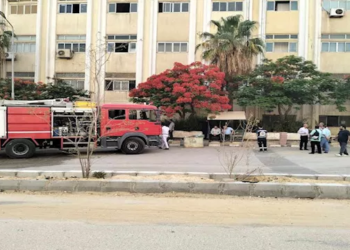 إخماد حريق هائل داخل كلية العلوم بجامعة الأزهر دون إصابات