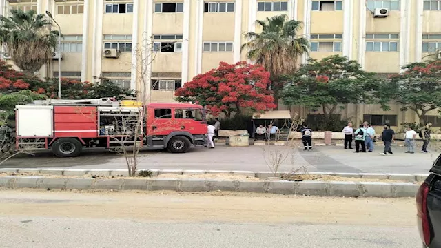 إخماد حريق هائل داخل كلية العلوم بجامعة الأزهر دون إصابات