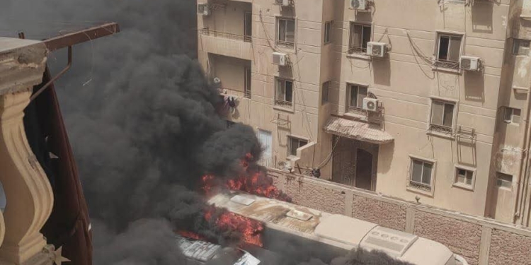 حريق أتوبيس مدرسة الحسام الدولية.. الحماية المدنية تسيطر وبيان يوضح الملابسات