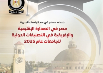 المركز الإعلامي لمجلس الوزراء: مصر في الصدارة الإقليمية والإفريقية في التصنيفات الدولية للجامعات لعام 2025