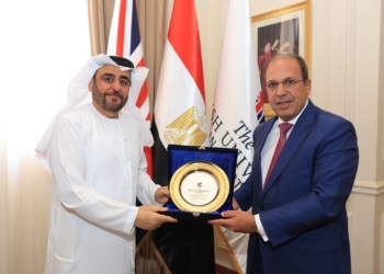 رئيس الجامعة البريطانية في مصر يستقبل رئيس جامعة حمدان بن محمد الذكية