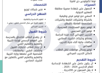 سجل الآن.. رابط التقدم لمدارس الكهرباء للتكنولوجيا التطبيقية بـالقاهرة والمحافظات