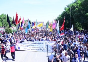 مسيرة ضخمة في جامعة سوهاج احتفالا بذكرى انتصارات أكتوبر