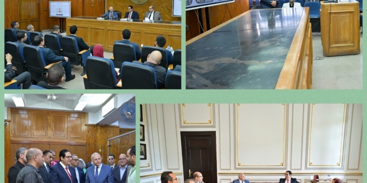 رئيس جامعة القاهرة يلتقي أساتذة وطلاب كلية الحقوق ويتابع أعمال التجديد والتحول الرقمي