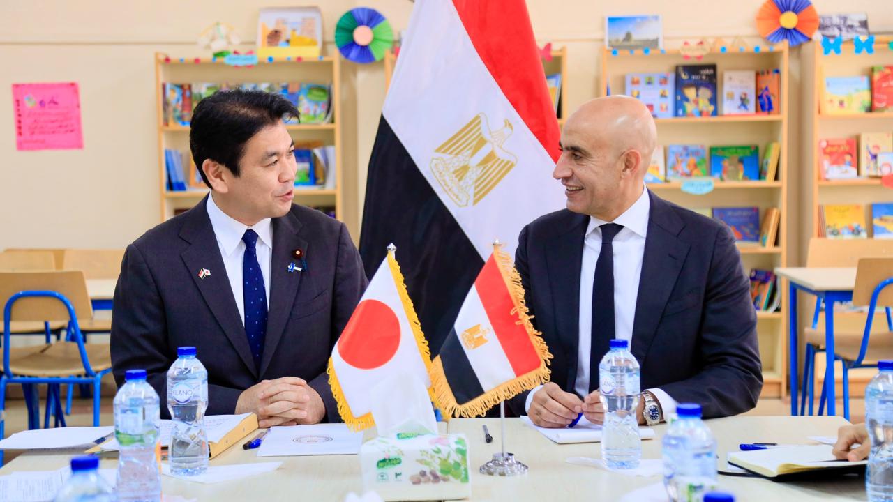 وزير التعليم يصطحب نظيره الياباني لتفقد المدرسة المصرية اليابانية بالقاهرة الجديدة