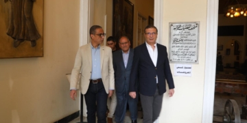 وزير الزراعة ومحافظ الجيزة فى المتحف