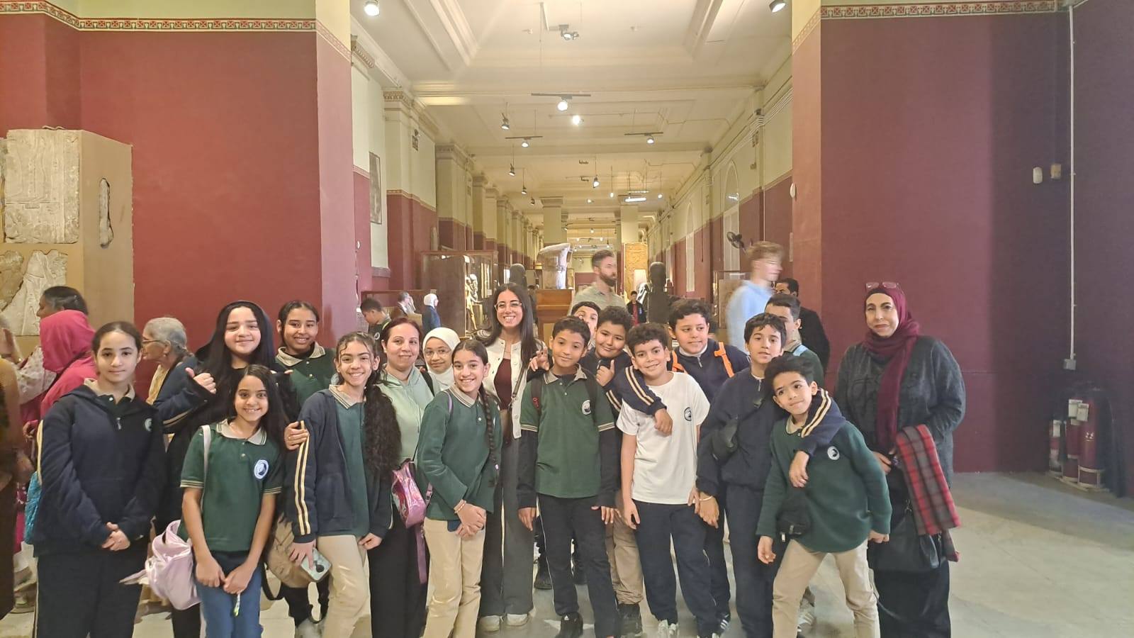 المتحف المصري بالقاهرة يستقبل أولى الرحلات المدرسية مع انطلاق الترم الثاني