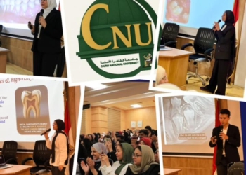 طلاب الأسنان بجامعة القاهرة الأهلية يُجسّدون مفاهيم “بيولوجيا الفم” في رسالة توعوية
